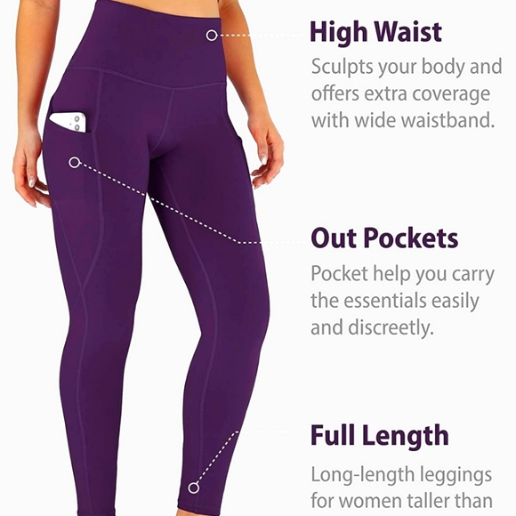Ododos Out Pocket High Waist Yoga Workout Yoga Pant